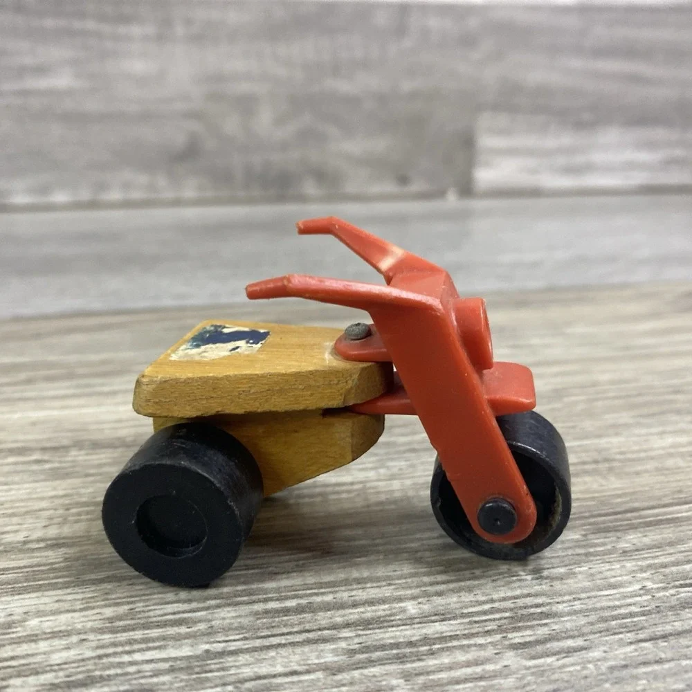 Vtg Mattel Camp Putt Putt Speedway 3 Wheeler 1973 Korea Wood Plastic Cycle‎ Bike